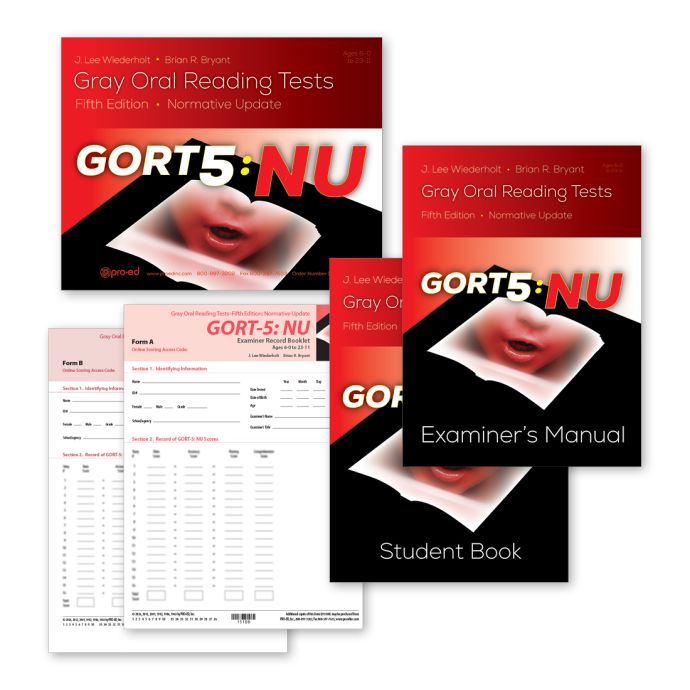 Gray Oral Reading Tests - Fifth Edition NU (GORT-5 NU)