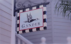 Gander sign outside Gander building