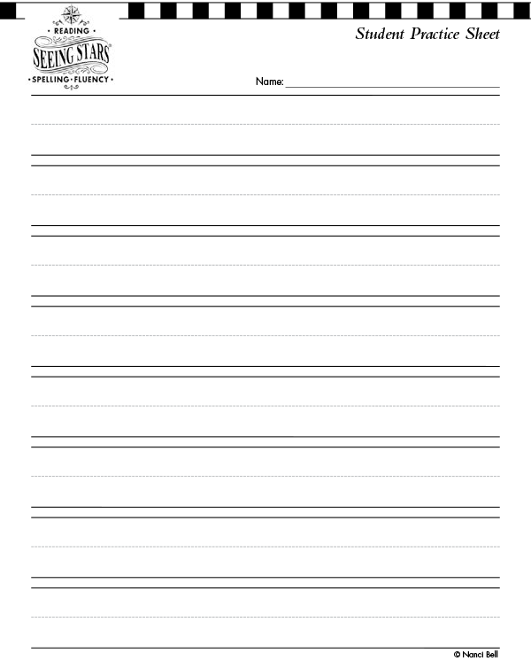 Seeing Stars® Support Kit - Student Practice Worksheets (100)