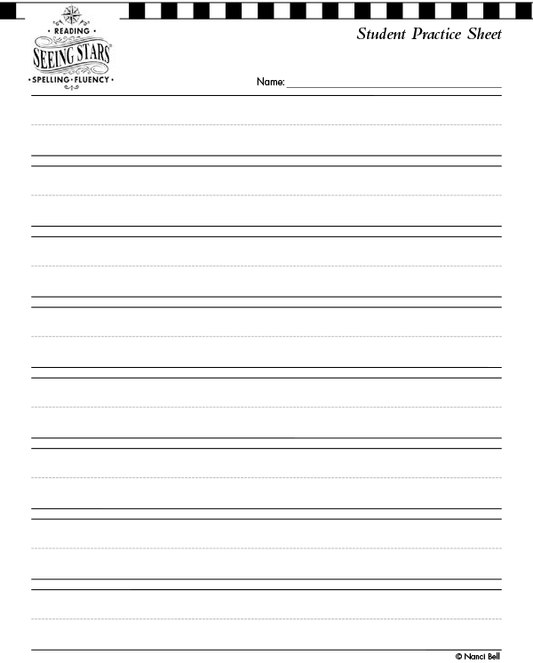 Seeing Stars® Support Kit - Student Practice Worksheets (100)