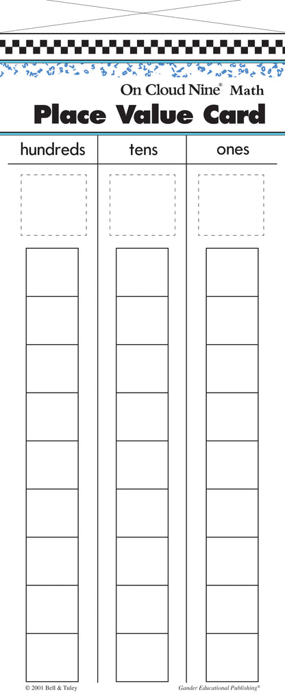 On Cloud Nine Place Value Cards