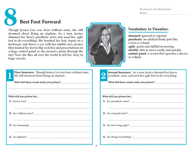 V/V® Comprehension Workbooks - Grade 6: Inspiring Stories