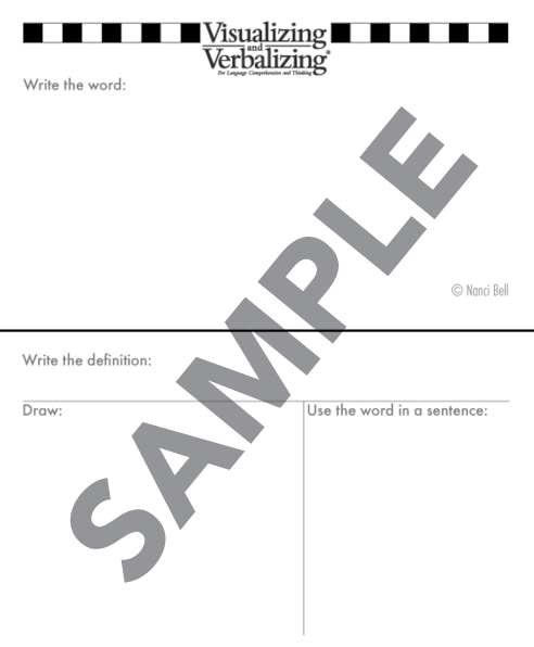 V/V® Support Kit - Vocabulary Cards