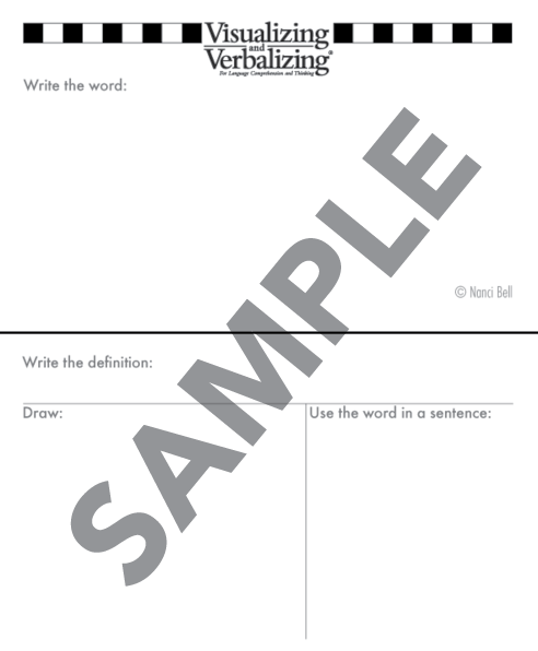 V/V® Support Kit - Vocabulary Cards - - Gander Publishing - 50