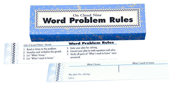 On Cloud Nine® Word Problem Rules