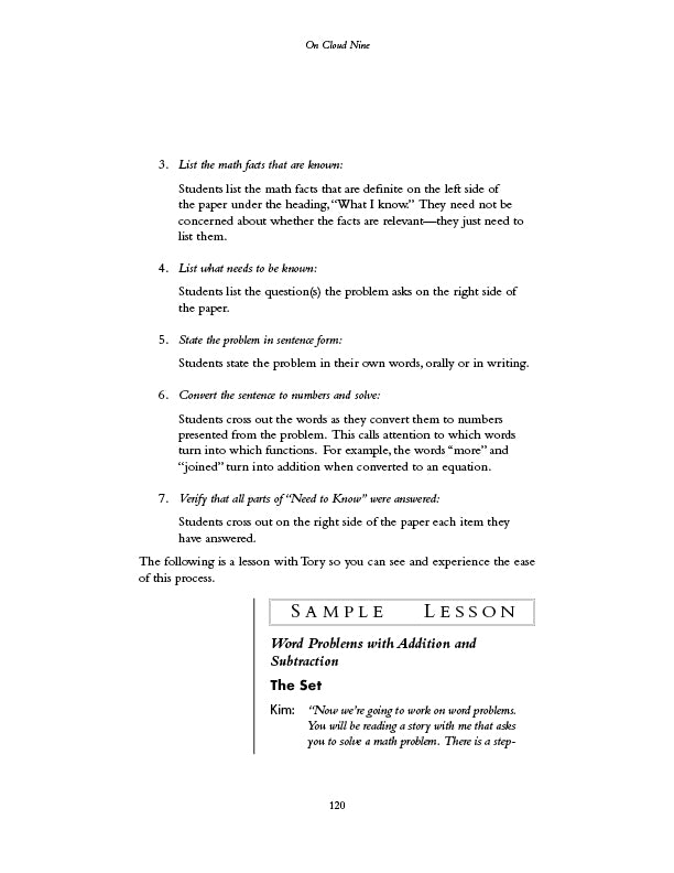 On Cloud Nine® Manual, First Edition – Gander Publishing