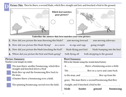 V/V® Comprehension Workbooks - Grade 2 Sample Page