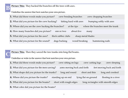 V/V® Comprehension Workbooks - Grade 2 Sample Page