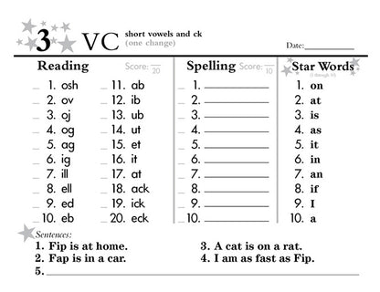 Seeing Stars® Decoding Workbooks Sample Page