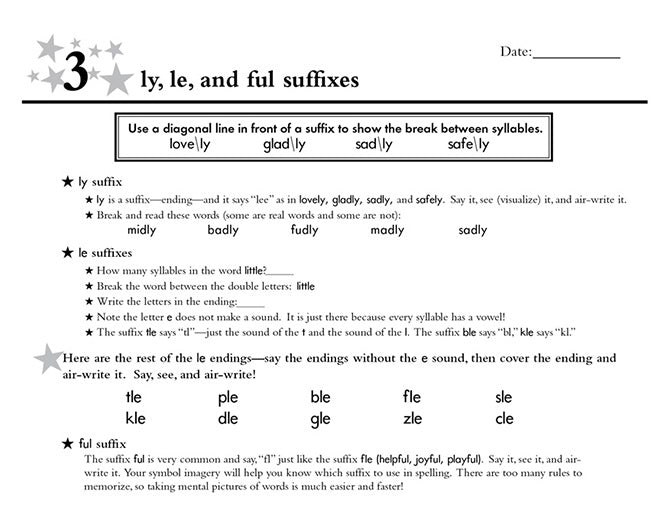 Seeing Stars® Decoding Workbooks Sample Page